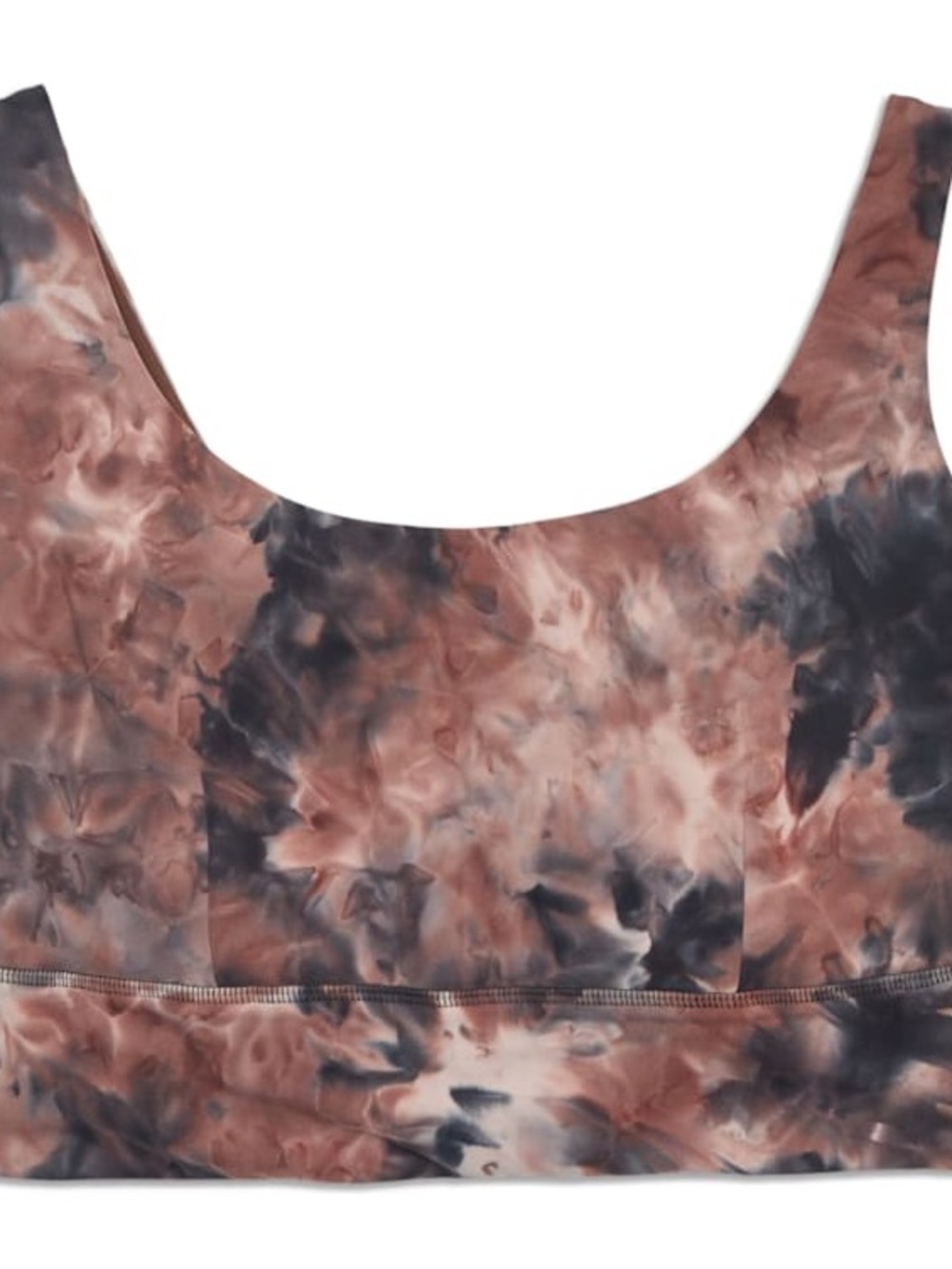 Lululemon Women's Tie-Dye Scoop Neck Sports Bra - Brown/Black